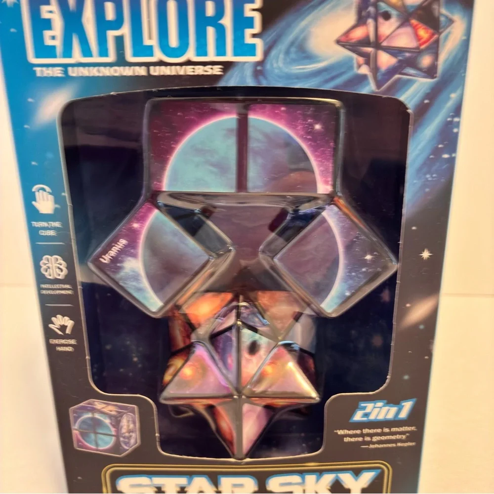Star Sky Magic Cube 2-in-1 Fidget Toy New in Box